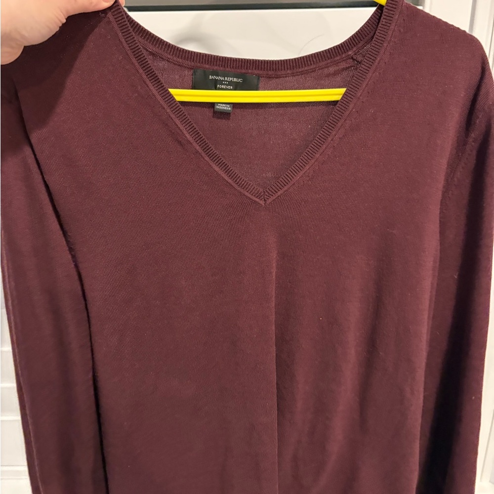 Banana Republic Deep Red Knit Top